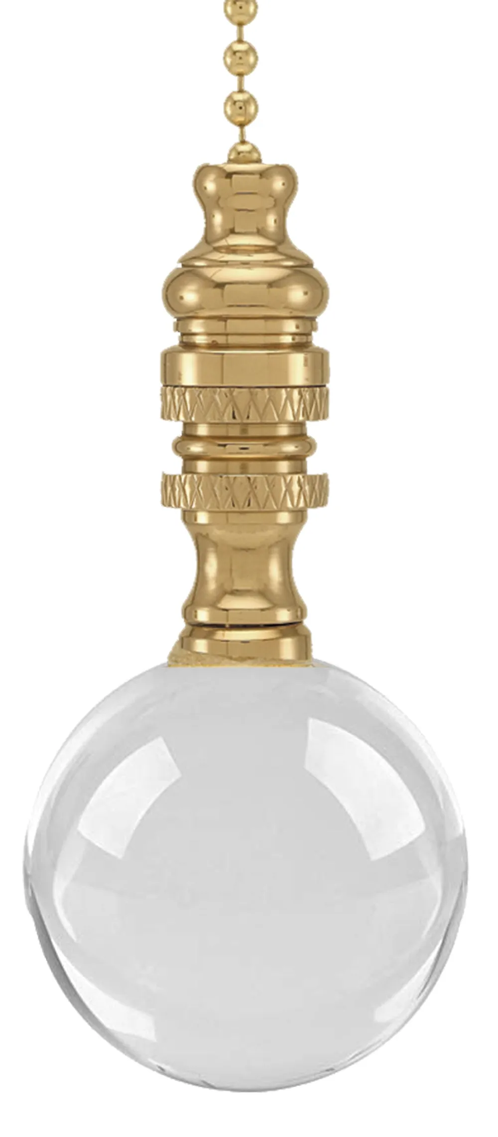 1"W Acrylic Ball Fan Pull