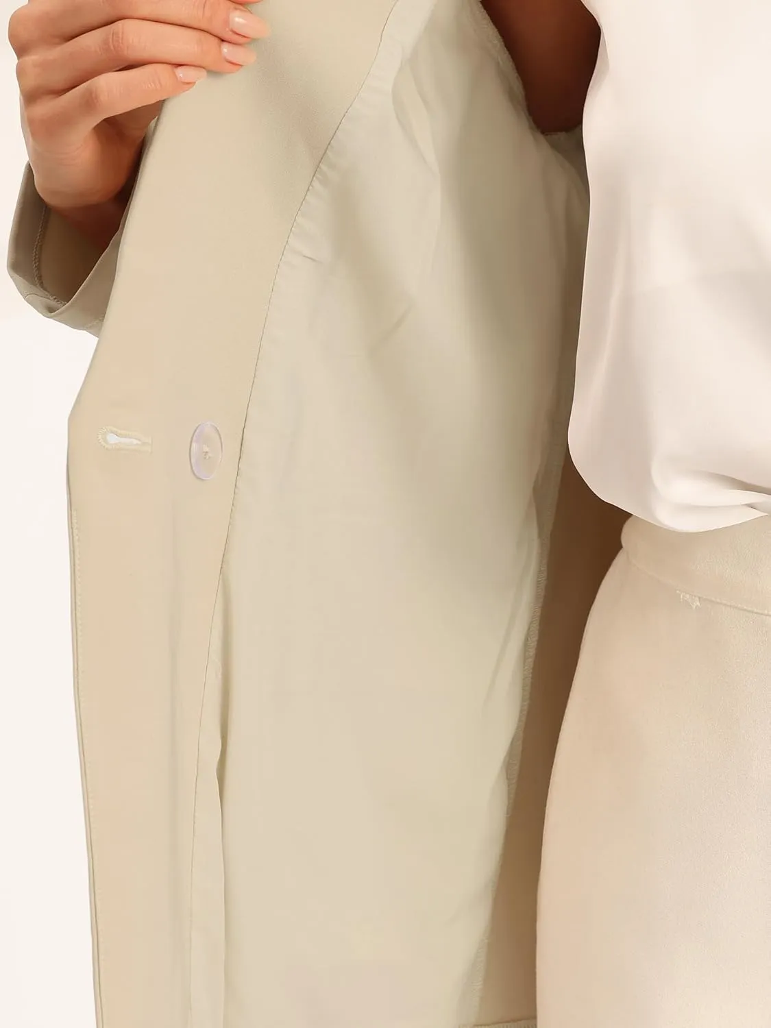 Allegra K Double Breasted Work Office Blazer for Women Long Sleeve Blazers Suit Jacket with Pocket Fall Fashion