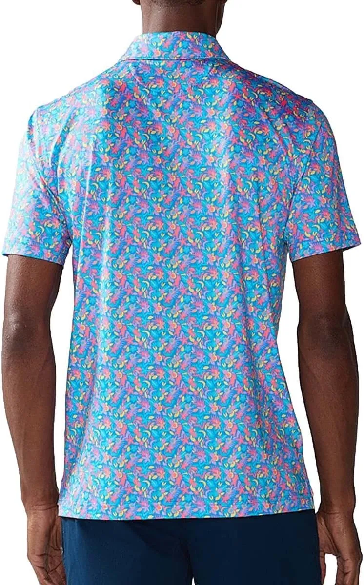 Chubbies Performance Mens Polo Stretchy, Breathable Golf Polo Mens Polo Shirts Short Sleeve