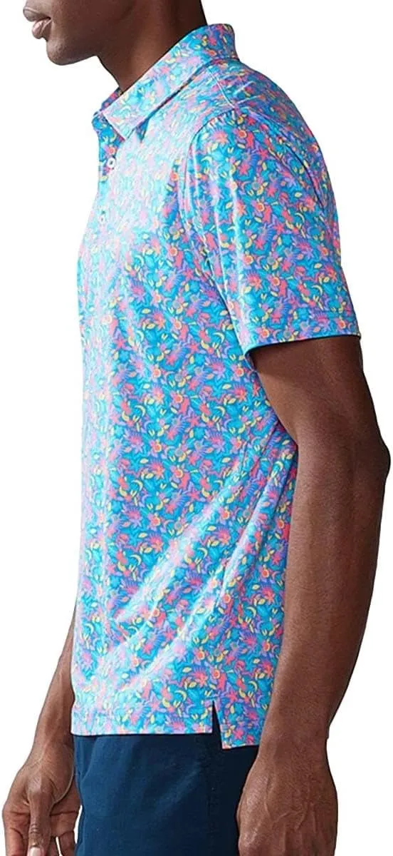 Chubbies Performance Mens Polo Stretchy, Breathable Golf Polo Mens Polo Shirts Short Sleeve