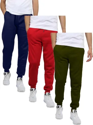 Galaxy by Harvic Men's Tech Fleece Joggers with Quilted Pocket & Knee
