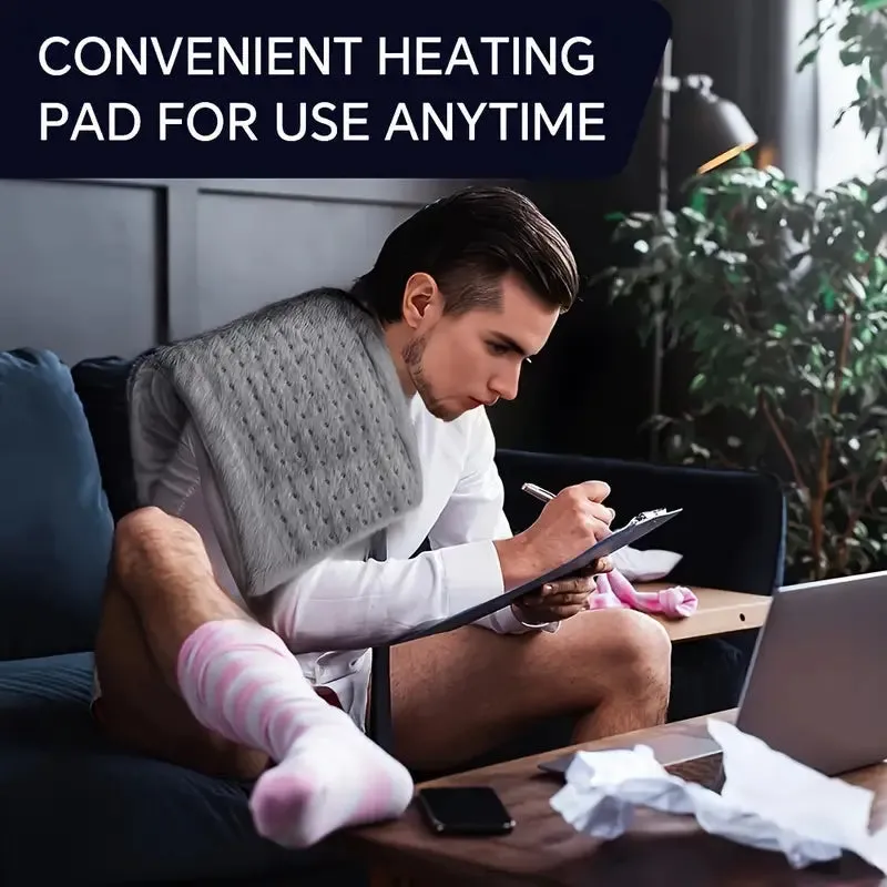 Heating Pad 12x24 Inch Soft Flannel with 4 Heat Levels Up To 150°F and 2-Hour Auto-Off