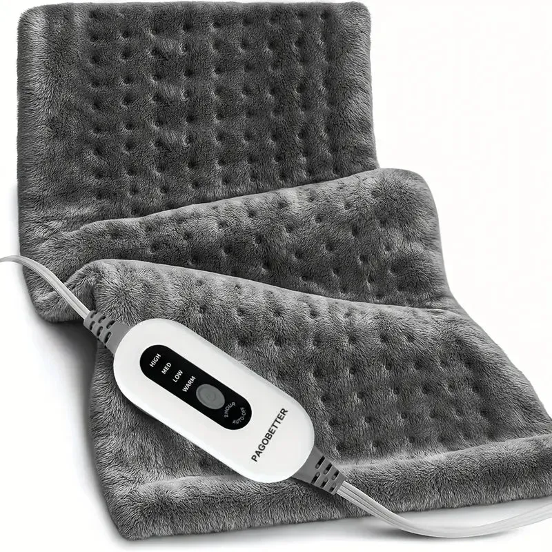 Heating Pad 12x24 Inch Soft Flannel with 4 Heat Levels Up To 150°F and 2-Hour Auto-Off