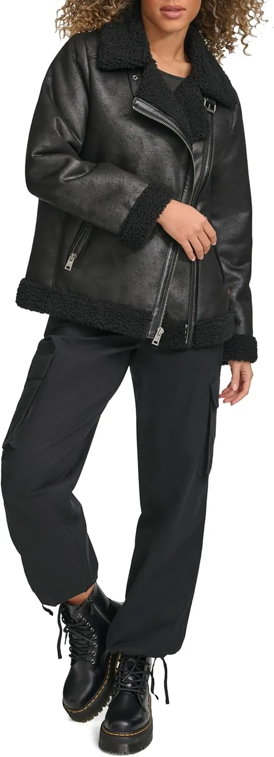 Levi's Women's Faux Shearling Moto