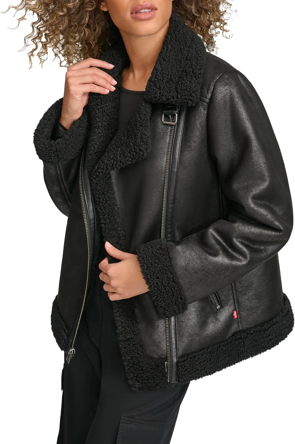 Levi's Women's Faux Shearling Moto