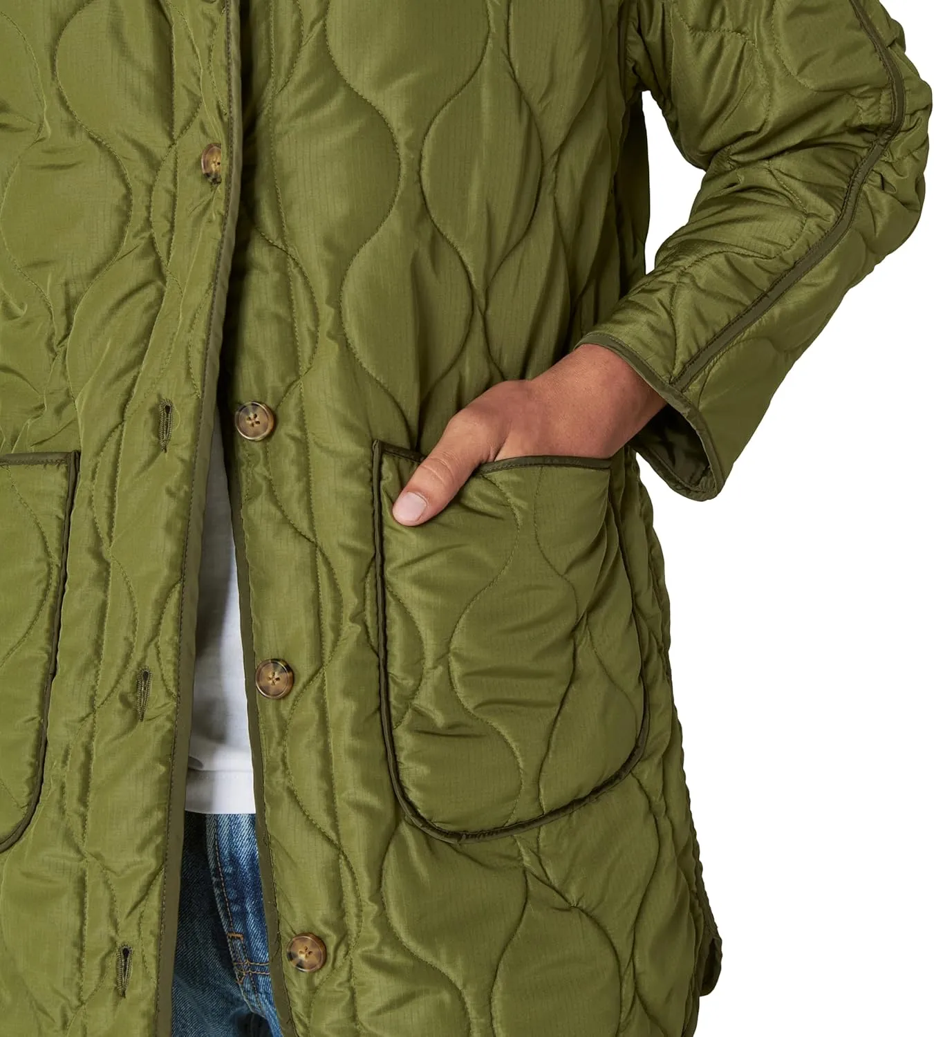 Lucky Brand Women's Longline Quilted Liner Jacket