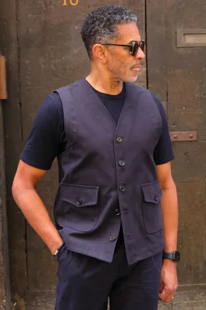 Orlando Waistcoat - Navy Midnight