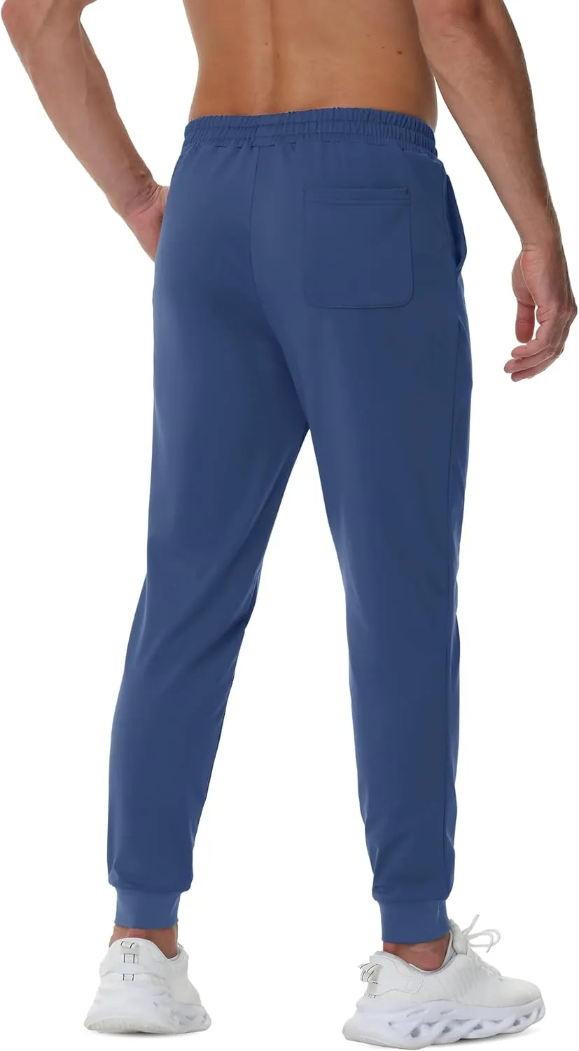 TACVASEN Men's Fleece Lined Joggers Winter Sweatpants with Pockets Water Resistant Warm Running Athletic Track Pants