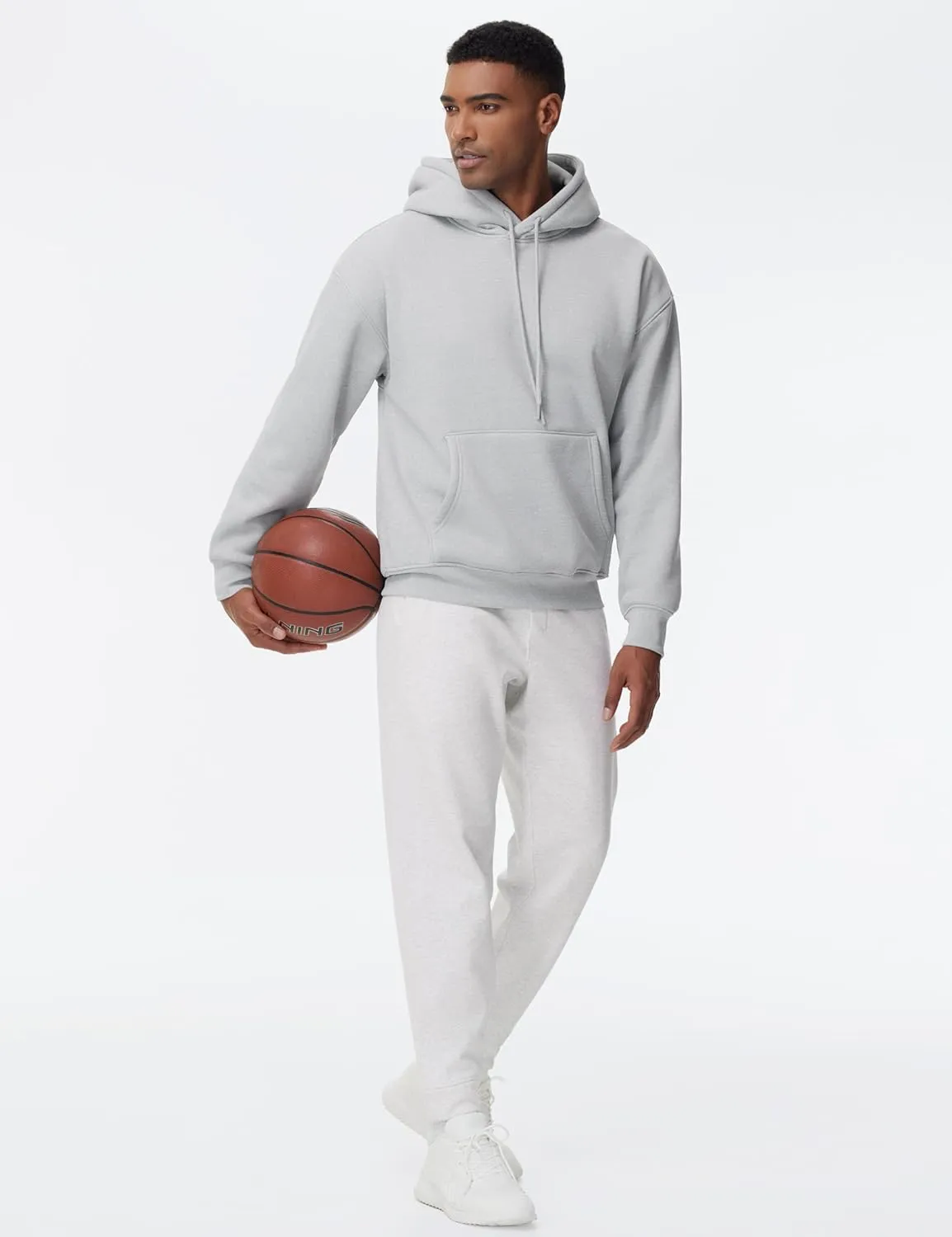 THE GYM PEOPLE Men's Fleece Workout Sweatpants Drawstring Tapered Running Lounge Jogger Pants with Pockets