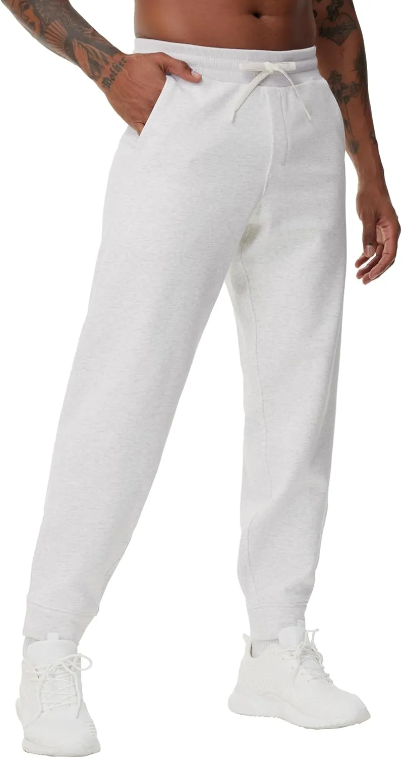 THE GYM PEOPLE Men's Fleece Workout Sweatpants Drawstring Tapered Running Lounge Jogger Pants with Pockets