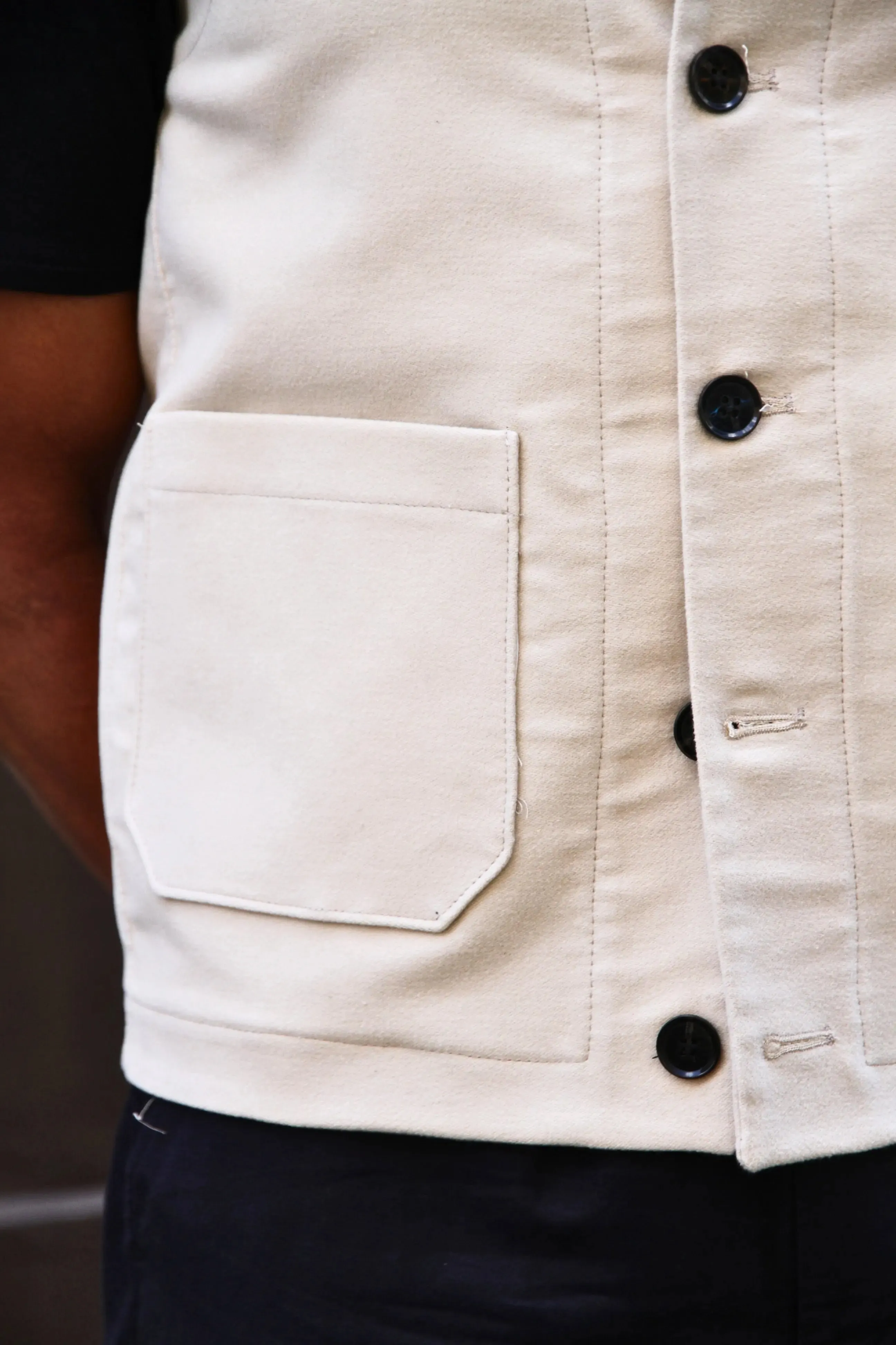 Waistcoat Cobb - Ecru Moleskin