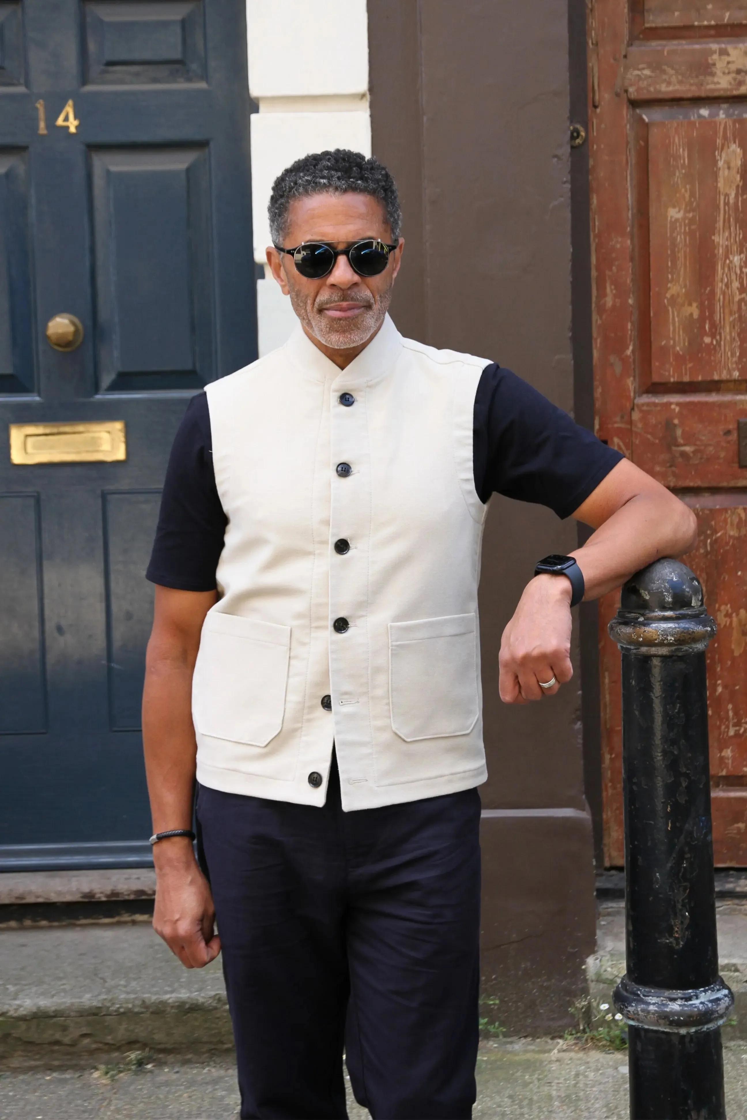 Waistcoat Cobb - Ecru Moleskin