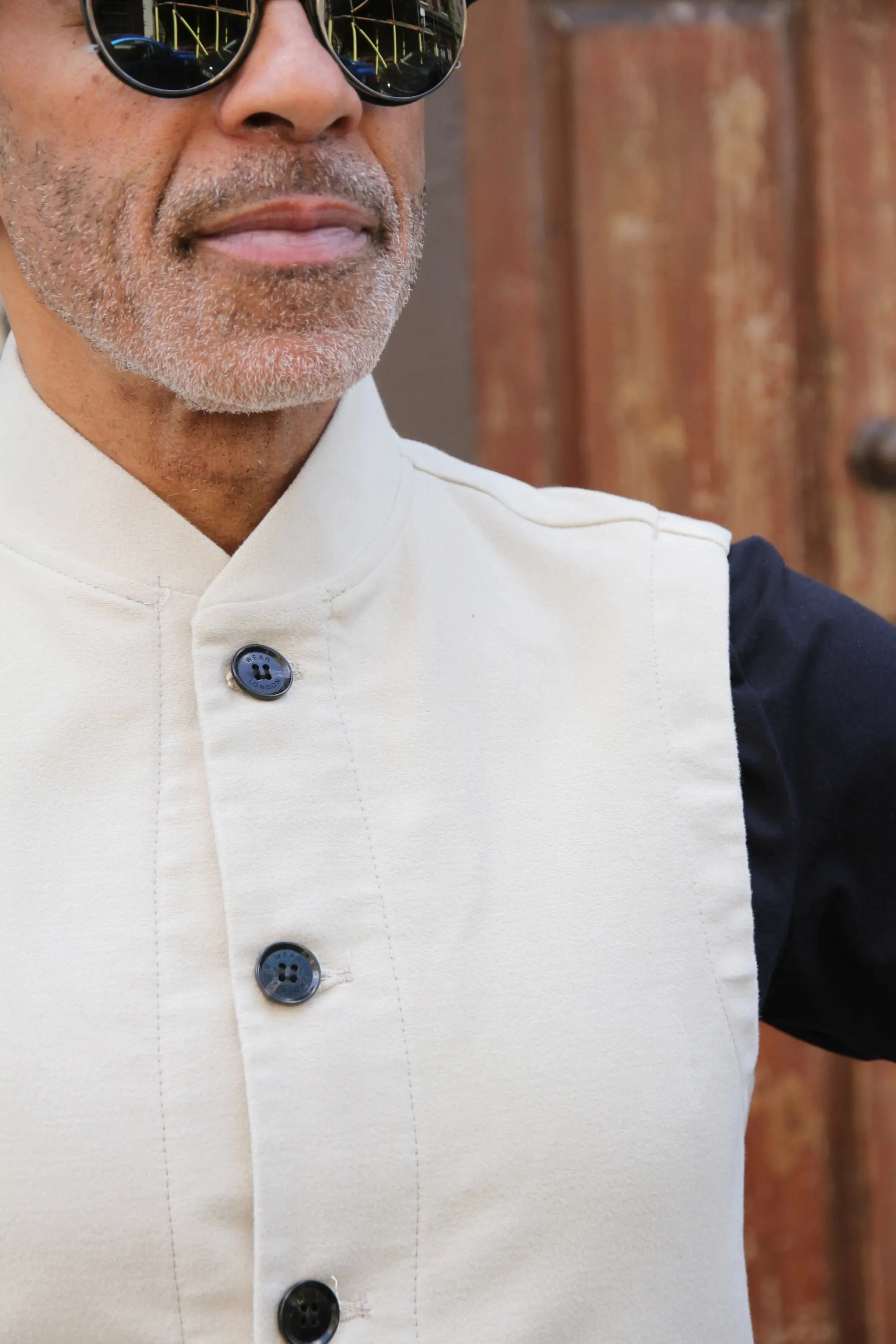 Waistcoat Cobb - Ecru Moleskin