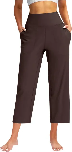 Women Yoga Capri Pants 2025 High Waist Solid Pant Wide Leg Workout Crop Summer Pants for Casual, Travel, Exercise