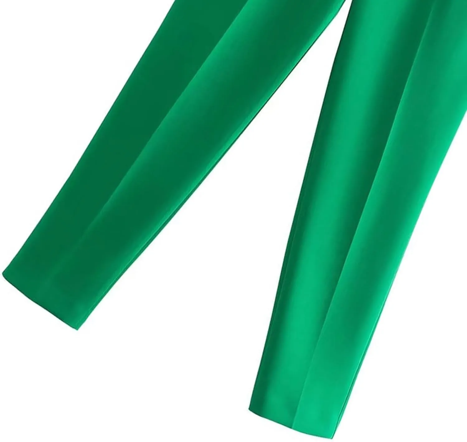 Women's Casual Wide Leg Pants Solid Color High Waisted Button Down Straight Long Trousers Pants Paper Bag Casual