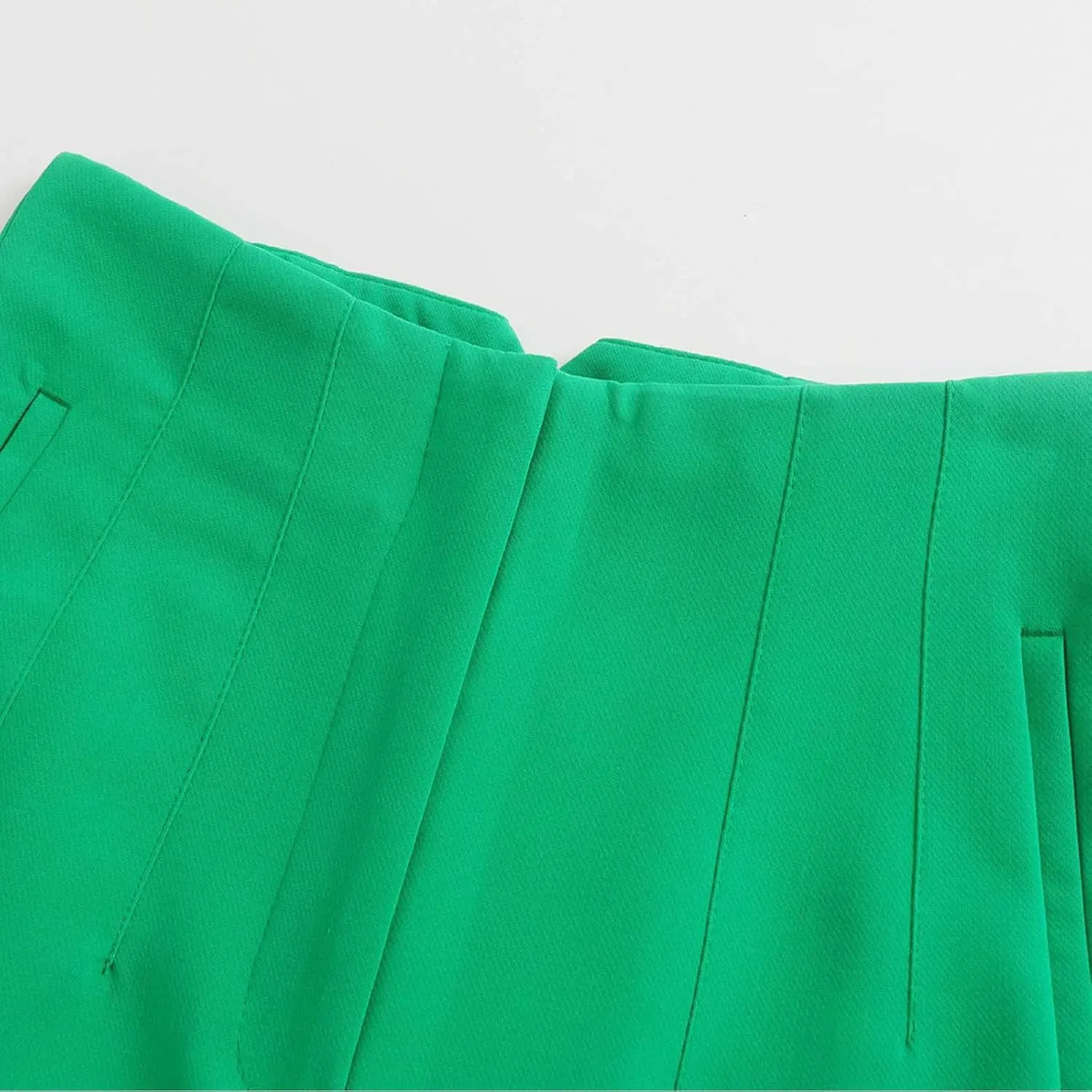 Women's Casual Wide Leg Pants Solid Color High Waisted Button Down Straight Long Trousers Pants Paper Bag Casual
