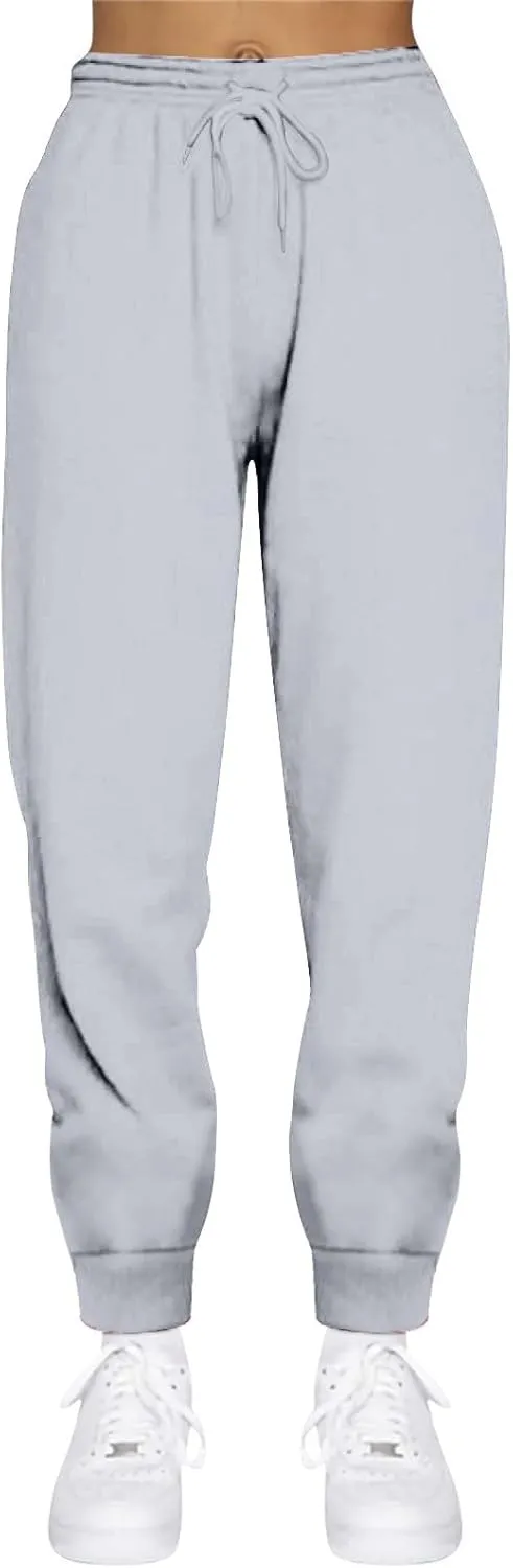 Womens Sweatpants Baggy Drawstring Plus Size Joggers Cinch Bottom Fleece Sweatpants Casual Athletic Joggers with Pockets